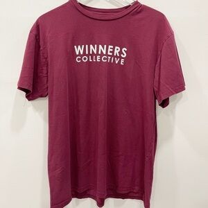 Winners Collective Casual Short Sleeve Shirt Red Cotton Large
